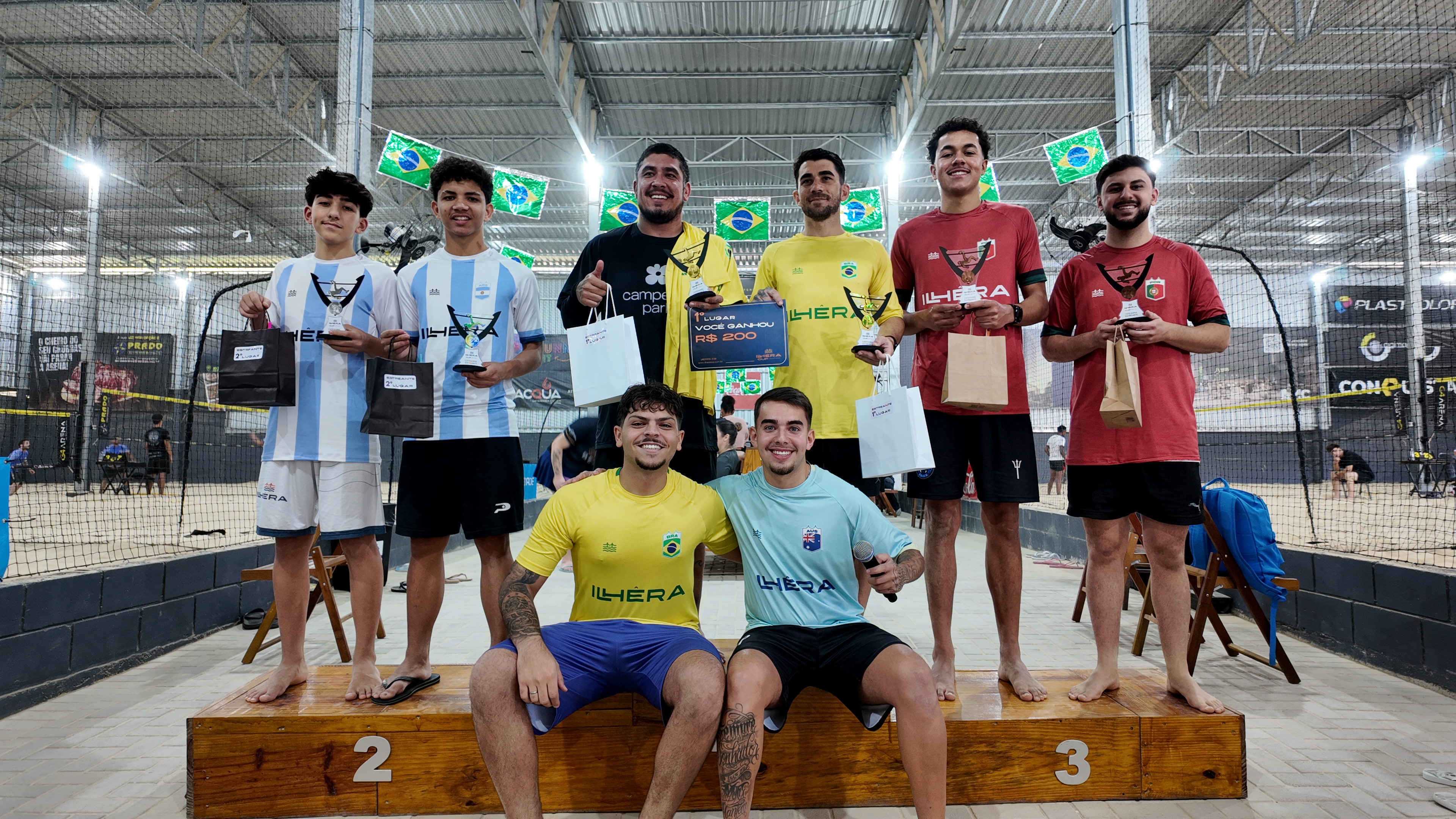 Pódio da categoria Estreante na 1ª edição da Ilhêra Cup