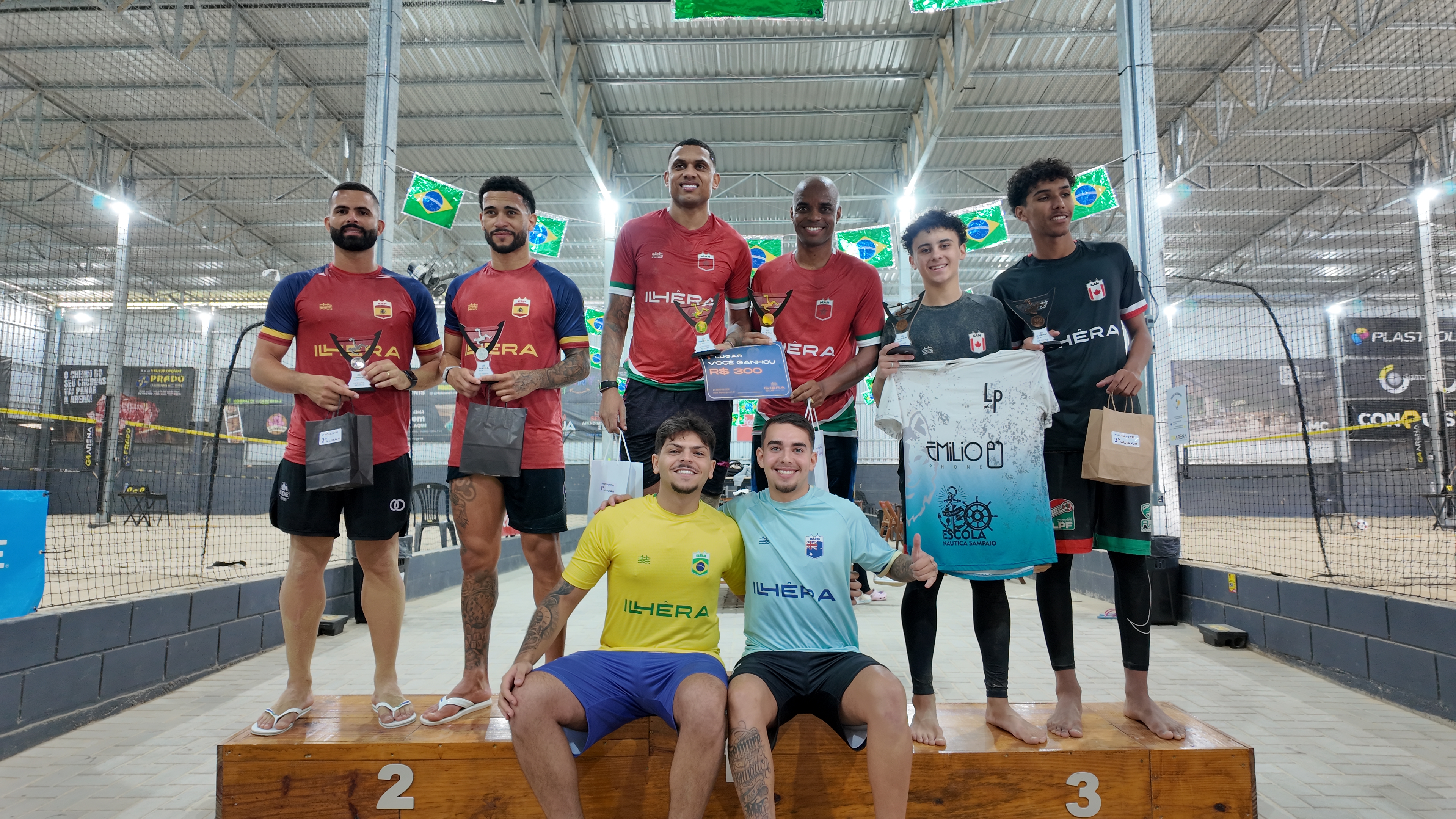 Pódio da categoria Iniciante na 1ª edição da Ilhêra Cup